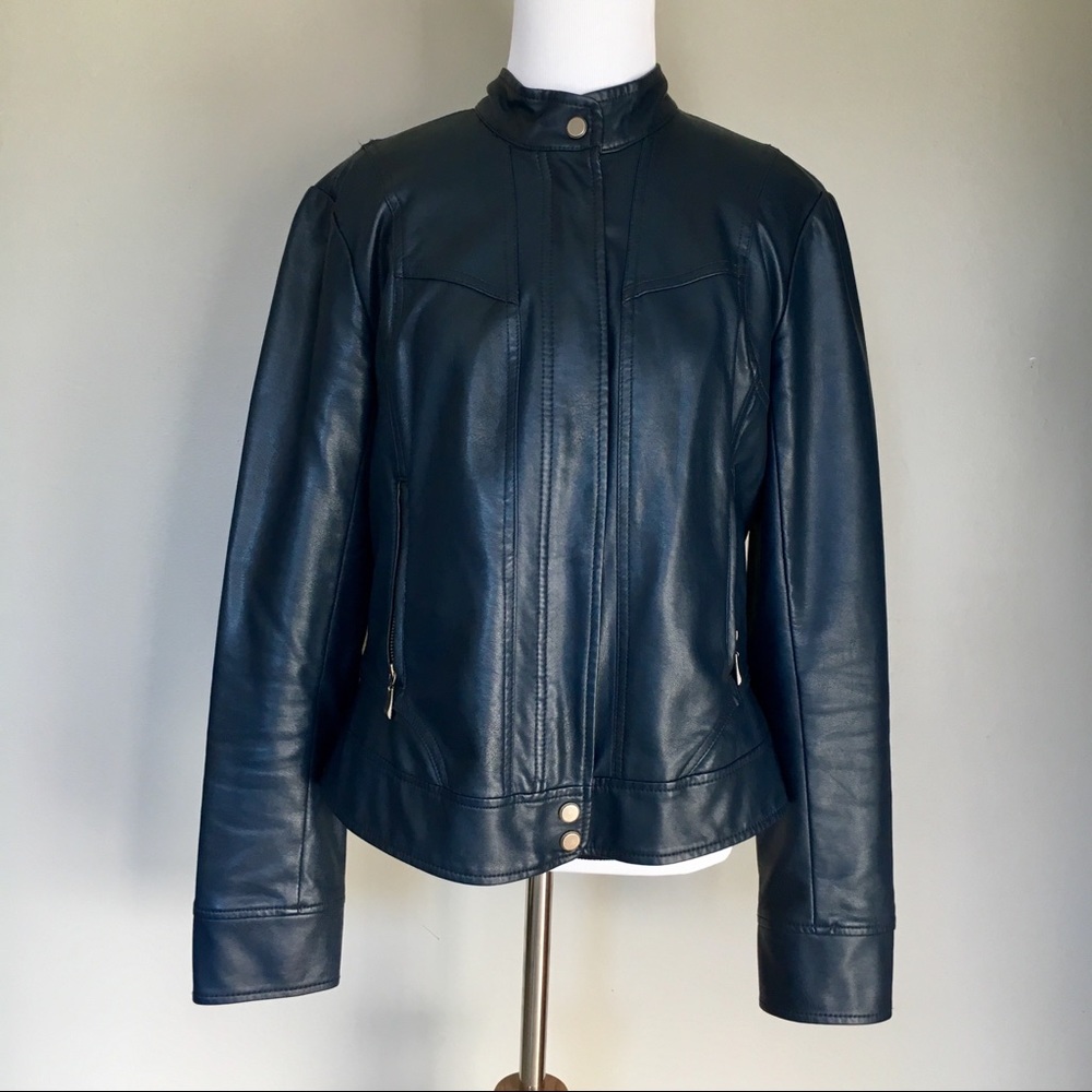 Bernardo Faux Leather Moto Jacket